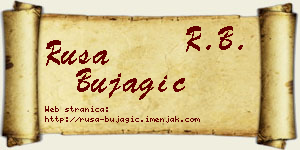 Rusa Bujagić vizit kartica